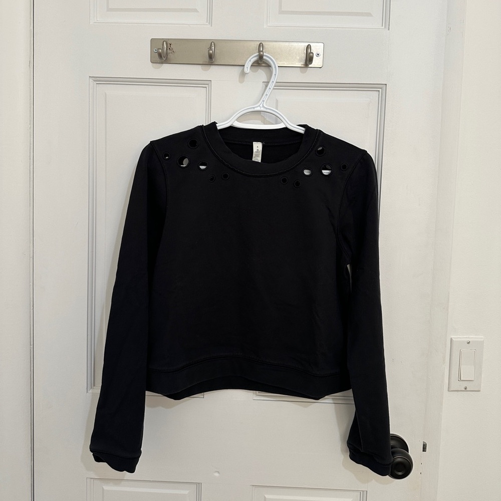 Black Lululemon Eyelet Detail Top